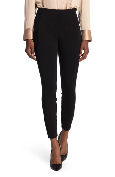 T Tahari High Waist Ponte Knit Leggings In Black