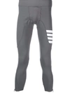 Thom Browne 4-bar Stripe Lightweight Compression Tights In Grey