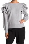 1.STATE RUFFLED PULLOVER SWEATER