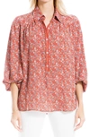 Max Studio Floral 3/4 Sleeve Blouse In Teyessda