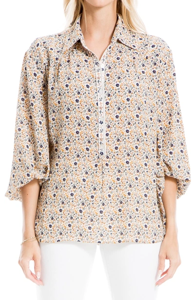 Max Studio Floral 3/4 Sleeve Blouse In Ecnamnfv