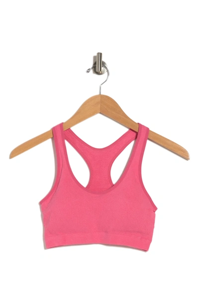 Abound Seamless Rib Knit Racerback Bralette In Pink Opal