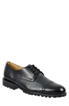 Sandro Moscoloni Leather Brogue Derby In Navy