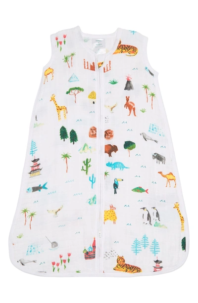 Aden And Anais Babies' Cotton Muslin Sleeping Bag In Around The World - Sites