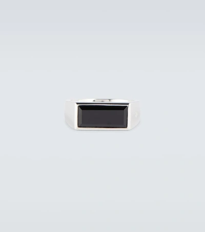 Tom Wood Sterling Silver Peaky Onyx Ring In Black