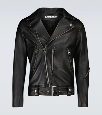 Acne Studios Giacca Biker In Pelle In Black