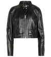GIVENCHY CROPPED LEATHER BIKER JACKET,P00573222