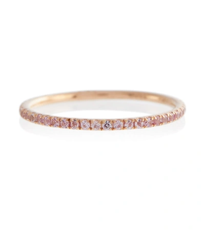 Ileana Makri Thread 18kt Rose Gold And Sapphire Ring In Pink