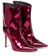 Alexandre Vauthier Raquel 105 Patent Leather Ankle Boots In Pink
