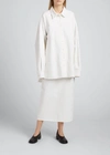The Row Luka Oversized Button-down Shirt In Optic White