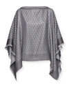 Ferragamo Logo-print Wool Cape In Grigio