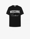 Moschino Crystal Logo Jersey T-shirt In Black