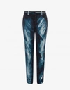 MOSCHINO PAINTING WOOL SATIN TROUSERS