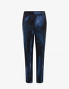 MOSCHINO PAINTING WOOL SATIN TROUSERS