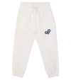 Off-white Logo Print Track Pants In Blue