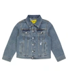 Off-white Logo-print Button-up Denim Jacket In Blue