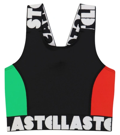 Stella Mccartney Kids' Colorblock Sports Bra Black