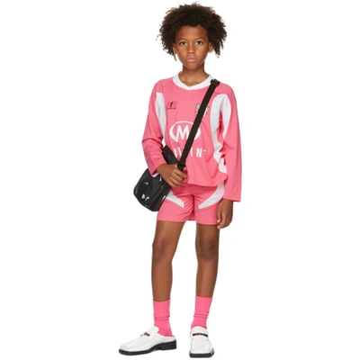 Martine Rose Ssense Exclusive Kids Pink & White Martine Football Top