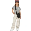 Acne Studios Kids' Mini Nash Face Patch T-shirt In Light Grey