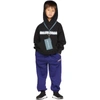 BALENCIAGA KIDS BLACK BLURRY HOODIE