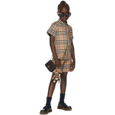 Burberry Kids Beige Vintage Check Tailored Shorts In Archive Beige