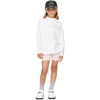 MARTINE ROSE SSENSE EXCLUSIVE KIDS WHITE FUNNEL NECK LONG SLEEVE T-SHIRT