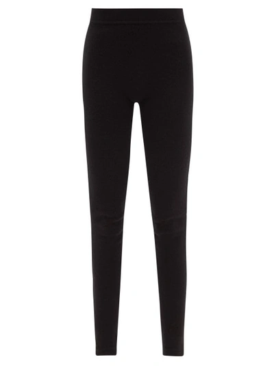 Rick Owens Fine-knit Cashmere Leggings In Black