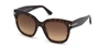 Tom Ford Beatrix Ft0613 52h Geometric Polarized Sunglasses In Brown