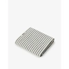 Tekla Green Logo-embossed Organic-cotton Bath Towel 50cm X 140cm In Green