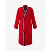 Lacoste Rouge Club Organic Cotton Bathrobe M In Rouge
