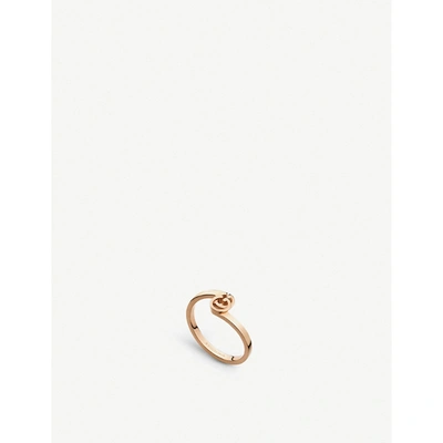 Gucci Gg Running 18ct Rose-gold Ring In Rose Gold