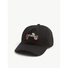 OFF-WHITE GIRLS BLACK KIDS FLOWER LOGO-EMBROIDERED COTTON CAP 6-10 YEARS 6-8 YEARS,R03796273