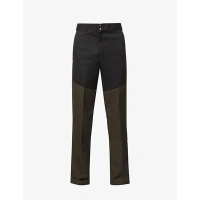 Tory Van Thompson Upcycled Dickies 874 Slim-fit Straight-leg Twill Trousers In Black Olive