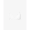 Skims Fits Everybody Triangle Stretch-woven Bra In Marble