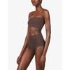 Skims Fits Everybody Stretch-woven Bandeau Bra In Cocoa