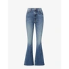 Mother The Weekender Flared Mid-rise Stretch-denim Jeans In Walking On Coals