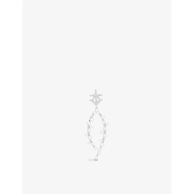 Apm Monaco Romance Star Drop Single Earring In Silver