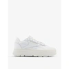 REEBOK WOMENS WHITE WHITE CHALK CLUB C DOUBLE G MID-TOP LEATHER TRAINERS 6,R03812921