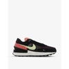 Nike Waffle One Low-top Sneakers In Black Lime Bliss