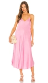 L Agence Lorraine Sleeveless Trapeze Midi Dress In Pink