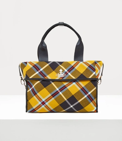 Vivienne Westwood Charlie Folding Shopper Tartan In Multicoloured Tartan