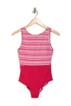 Sea Level '50s Retron One-piece Swimsuit In Red/white