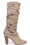 ISABEL MARANT Soono chain-trimmed suede boots