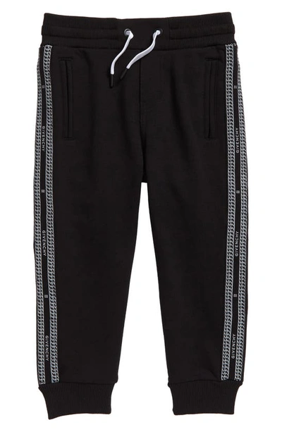 Givenchy Kids' ' Chain Logo Print Fleece Sweatpants In 09b Black