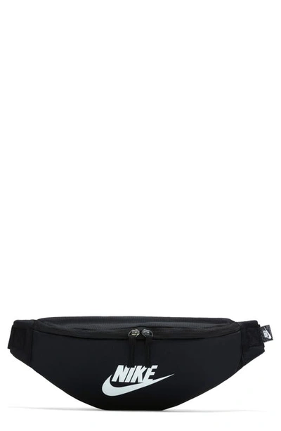 Nike Heritage Waistpack In Black/ Black/ White