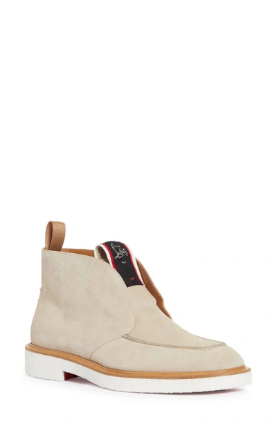 Christian Louboutin Citycrepe Spike Slip-on Chukka Boot In Calce