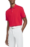 Nike Golf Victory Dri-fit Short Sleeve Polo In University Red,white