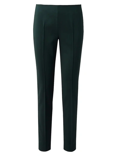 Akris Melissa Cotton Techno Stretch Trousers In Emerald