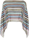 MISSONI STRIPE-PRINT KNIT PONCHO