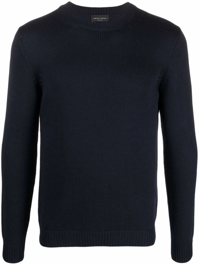 Roberto Collina Crew-neck Pullover Jumper In Blue